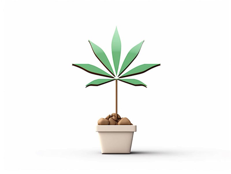Eine minimalistische, geometrische Darstellung eines wachsenden Cannabispflanzensprösslings. Es steht für das Gründen eines neuen Aufstrebenden Clubs in Berlin.