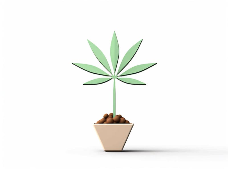 Eine minimalistische, geometrische Darstellung eines wachsenden Cannabispflanzensprösslings. Es steht für das Gründen eines neuen Aufstrebenden Clubs in Heidelberg.