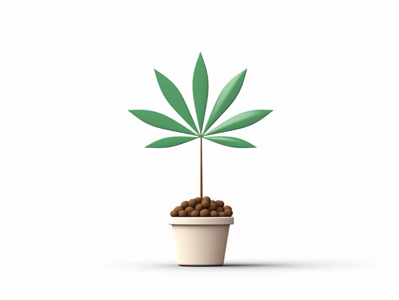 Eine minimalistische, geometrische Darstellung eines wachsenden Cannabispflanzensprösslings. Es steht für das Gründen eines neuen Aufstrebenden Clubs in Ludwigshafen am Rhein.