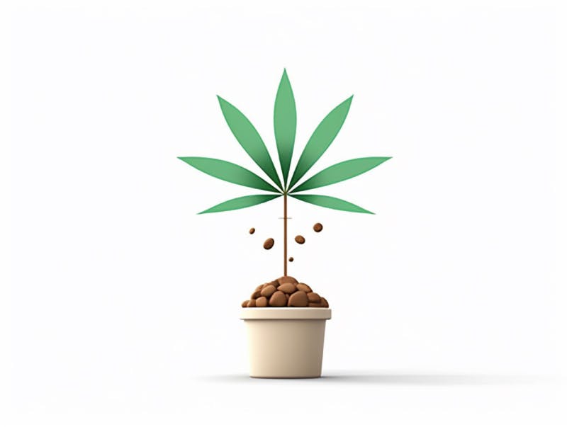 Eine minimalistische, geometrische Darstellung eines wachsenden Cannabispflanzensprösslings. Es steht für das Gründen eines neuen Aufstrebenden Clubs in Tübingen.