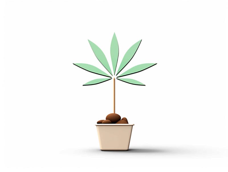 Eine minimalistische, geometrische Darstellung eines wachsenden Cannabispflanzensprösslings. Es steht für das Gründen eines neuen Aufstrebenden Clubs in Worms.